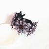 Double-Layer Rhinestone Flower Hair Clip & Hair Tie: Elegant Bun Styling Accessory