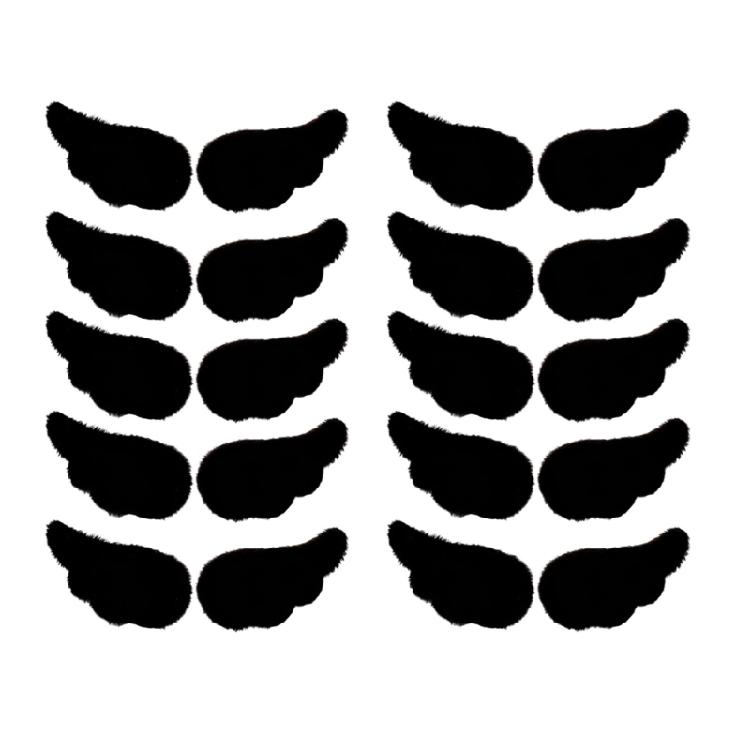 

Multipurpose Farbic Angel Wing Pin With Safety Closures for Stylish Outfits Bags Hat Costumes Decoration чорний