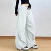 Women's High Waist Hanging Straight Leg Wide Leg Solid Color Workwear Pants
