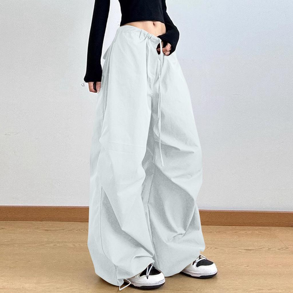 Women's High Waist Hanging Straight Leg Wide Leg Solid Color Workwear Pants