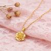 Sunflower Gold Pendant, Mother's Day Daily Fashion, Elegant and Bright Noble Chain, Vintage Style Versatile Collarbone Chain