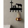 Matte Black Industrial Wall Hooks, Heavy Duty Farmhouse Coat Rack for Entryway