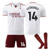 Teens Kids Adults Custome Name Football Kits 2025-26 Arsenal 2nd Away #14 GYÖKERES Training Jersey Set with Socks