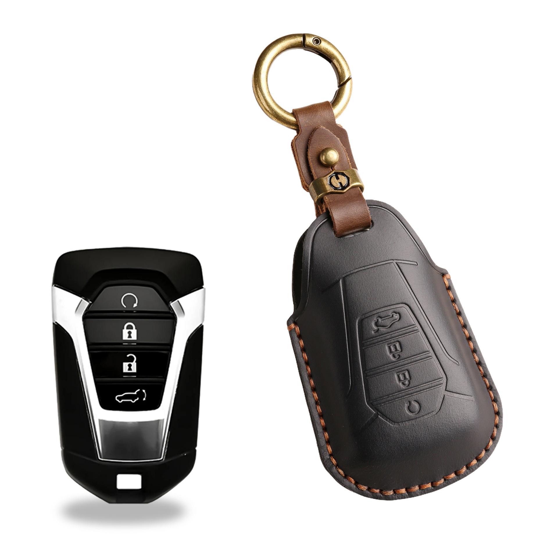 

Retro key cover is suitable for 23 Isuzu D-MAX new dmax car all-inclusive pickup leather case чёрный