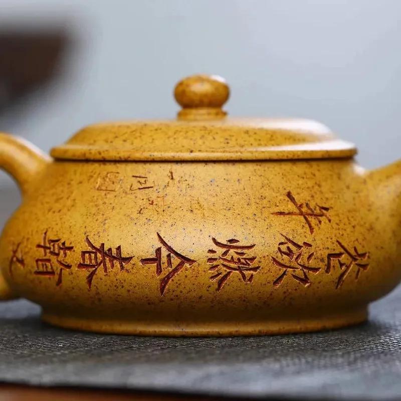 210ml high-grade Yixing Zisha teapot famous handmade hexagonal teapot kettle Zisha tea set collection gift