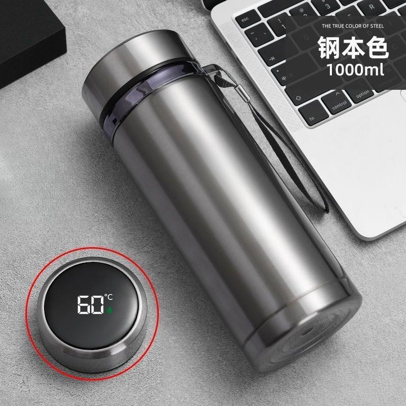 500 ml-1 Liter Edelstahl-Thermosflasche mit LED-Temperaturanzeige Sus304 Teewasserflasche Vakuumflasche Tragbare Tassen
