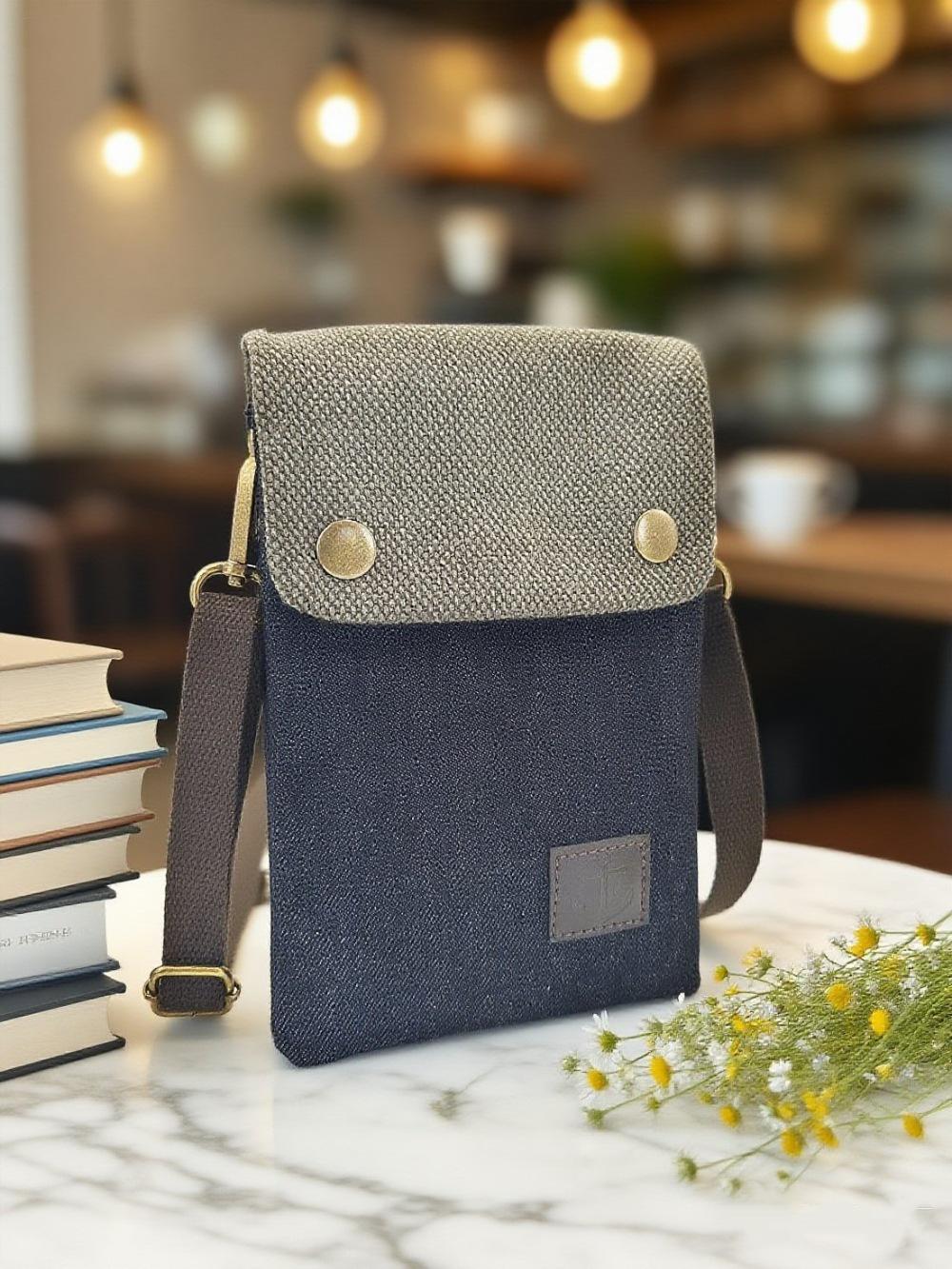 

Повседневная ретро джинсовая сумка кроссбоди 6 дюймов для женщин