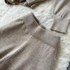 Relaxed-Style Half-Zip Knit Top and Wide-Leg Pants Two-Piece Set for Women Casual Jacquard Pullover Sweater Trousers Sets Fall Commuter Outfit