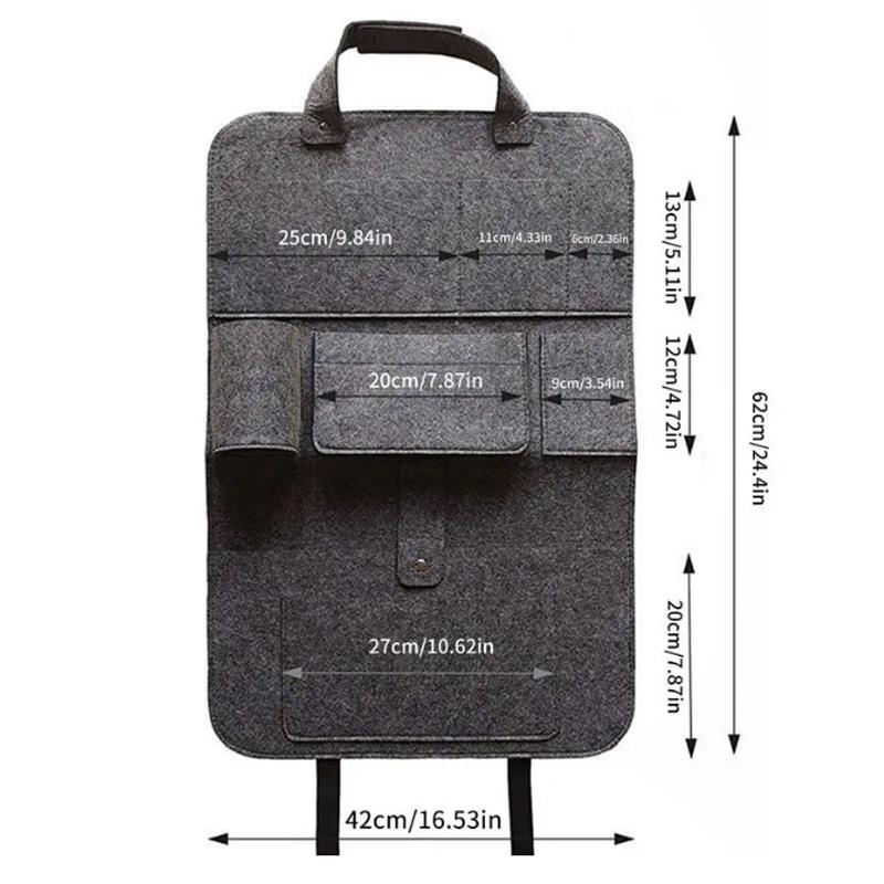 Car Back Seat Organiser Multi Pocket Interior Storage Bag Backseat Protector