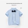Boys' Spring/Summer First Birthday Outfit - Short-Sleeved Shirt & Long Overalls