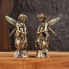 Retro měděná socha boha lásky Socha Amora Malé ozdoby Mosazné figurky andělů Dekorace na plochu Domácí dekorace Příslušenství do pokoje