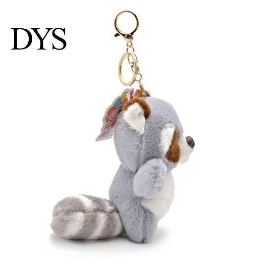 Puppe Schlüsselanhänger Waschbär 3D Augen Niedlich Langer Schwanz Plüschtiere Schmuckstück Weiches Hängendes Stofftier für Schlüsselanhänger Anhänger Rucksack Dekoration Mädchen Geschenk Plüsch