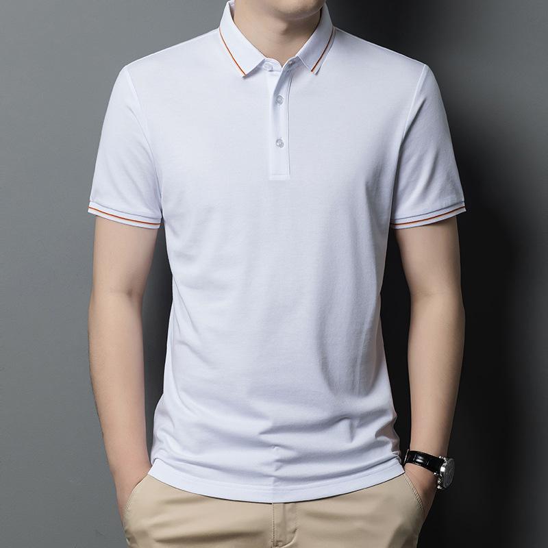 High-End Summer Men's Lapel Polo Shirt Short Sleeve T-shirt Men's Korean Trend T-shirt with Collar Half Sleeve Short Shirt
