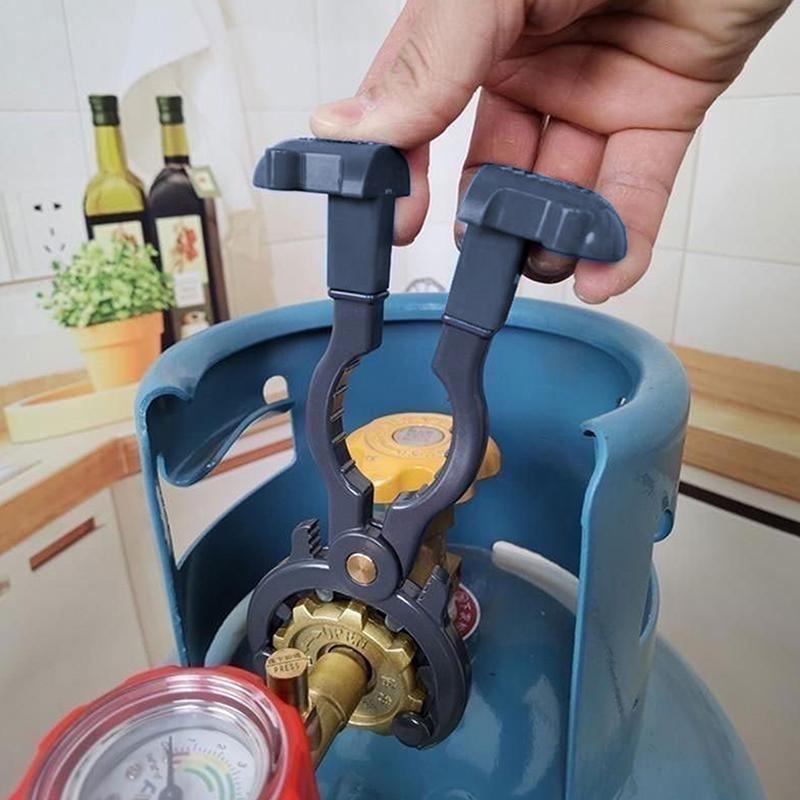 Clé à gaz 3 en 1 Clé pour vanne de bouteille de gaz Réducteur de pression Ouvre-bouteille Pour gaz liquéfié Démolition Outil pour tête de bouteille de gaz