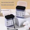 Boxed Japanese Black Cotton Swab Set: Ear Pick & Blackhead Remover, Disposable Double-Ended