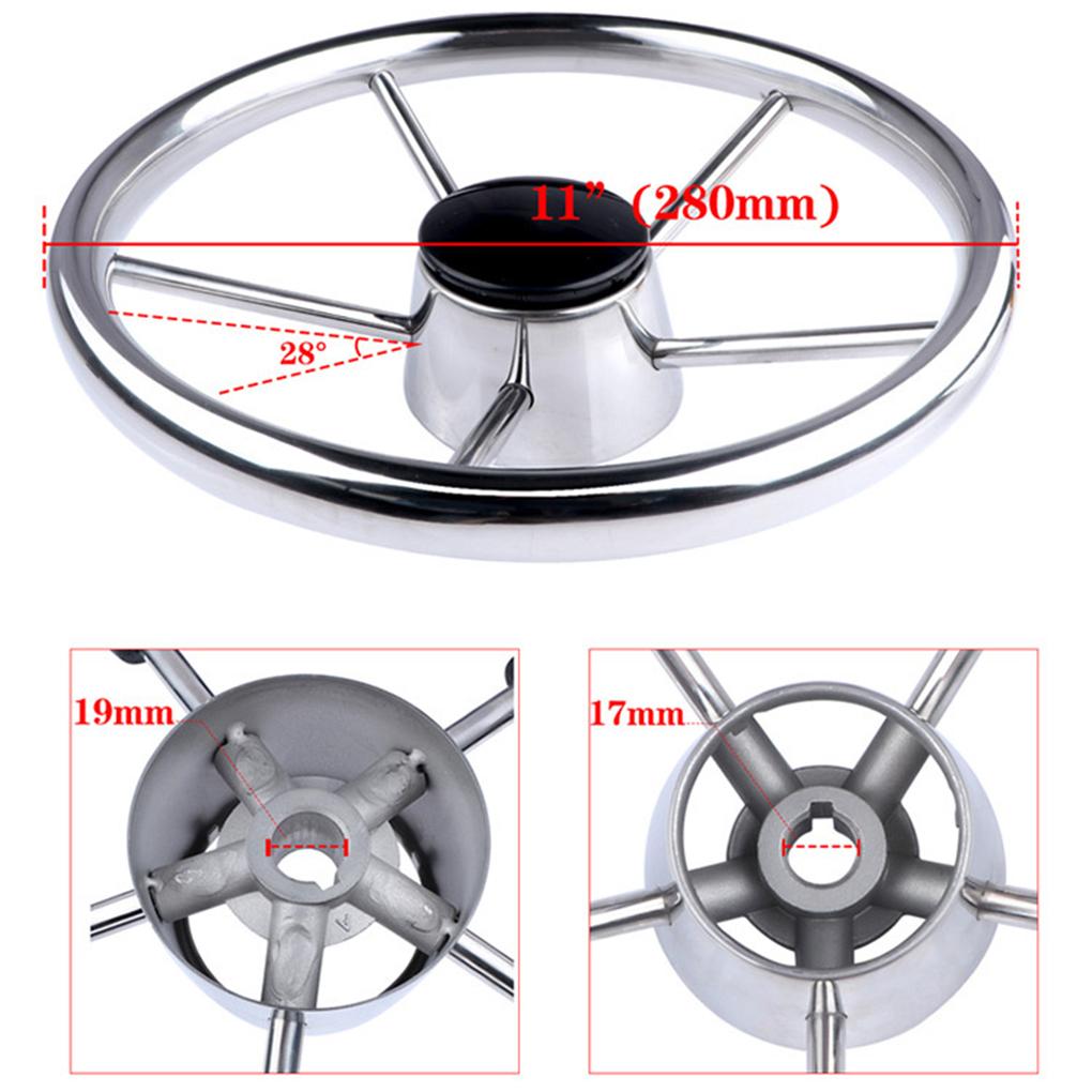 Stainless Steel Easy To Install Boat Steering Wheel Durable Marine Accessories 316 Stainless Steel