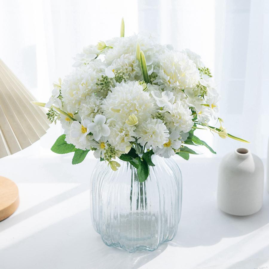 Artificial Flowers Silk Lilac Ball Chrysanthemum Wedding Wreath Home Room Table Yard Festival Decor Bridal Bouquet DIY Gift prop