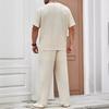 New Men's Commuter Suit Casual Solid Color Short Sleeve Pants Men's