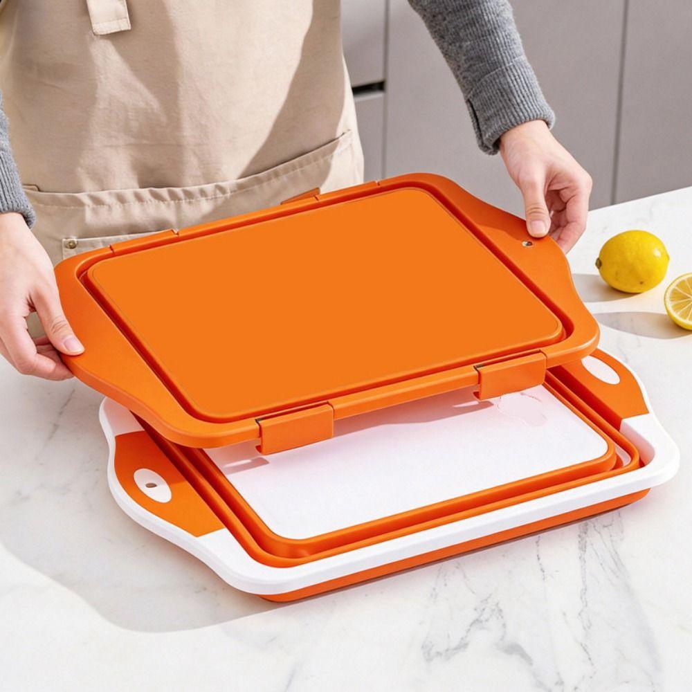 Space Saving Collapsible Cutting Board 3 In 1 Fruit Basket Folding Vegetable Board Travel Use