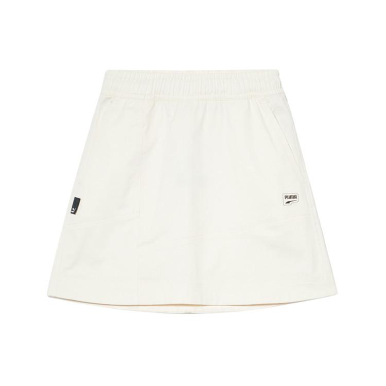 PUMA Solid Color Minimalist Breathable Comfortable Short Casual Skirt Women s White XL