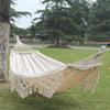 Sanjia Double Outdoor Hammock Camping Supplies Leisure Hammock Φορητή κούνια με φούντα λυγισμένο ραβδί Camping αιώρα
