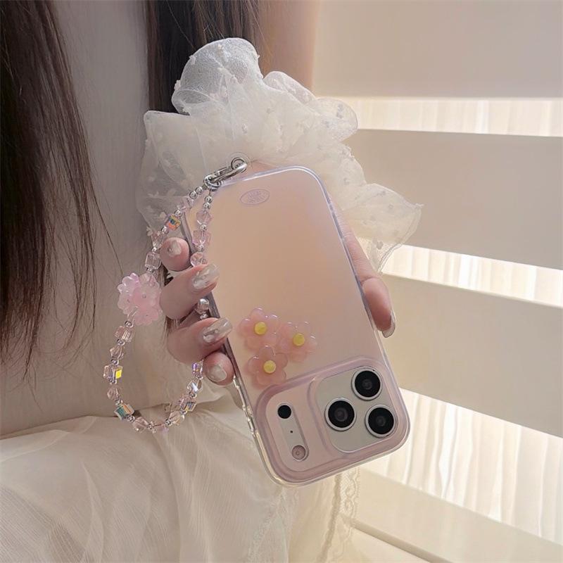 

Spring Fresh 3D Floral Chain Phone Case for iPhone 17/16 Pro Max/15/14 iPhone 15 Pro