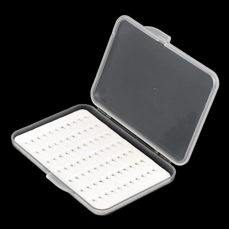 Wodoodporne pudełko na muchy z przezroczystą pianką ze szczelinami do przechowywania akcesoriów wędkarskich