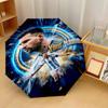 Lionel Messi Automatic 3‑Fold Umbrella 8‑Rib Windproof Folding Umbrella Sun Rain Protection For Outdoor Travel Daily Use