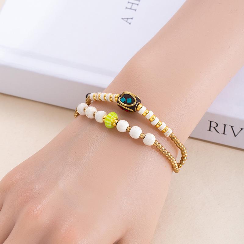Tibetan-Inspired Retro Beaded Bracelet: Exquisite Handmade Ethnic Jewelry for Women