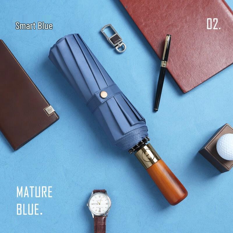 Nanqiao Automatic 16-Rib Three-Fold Sun/Rain Umbrella