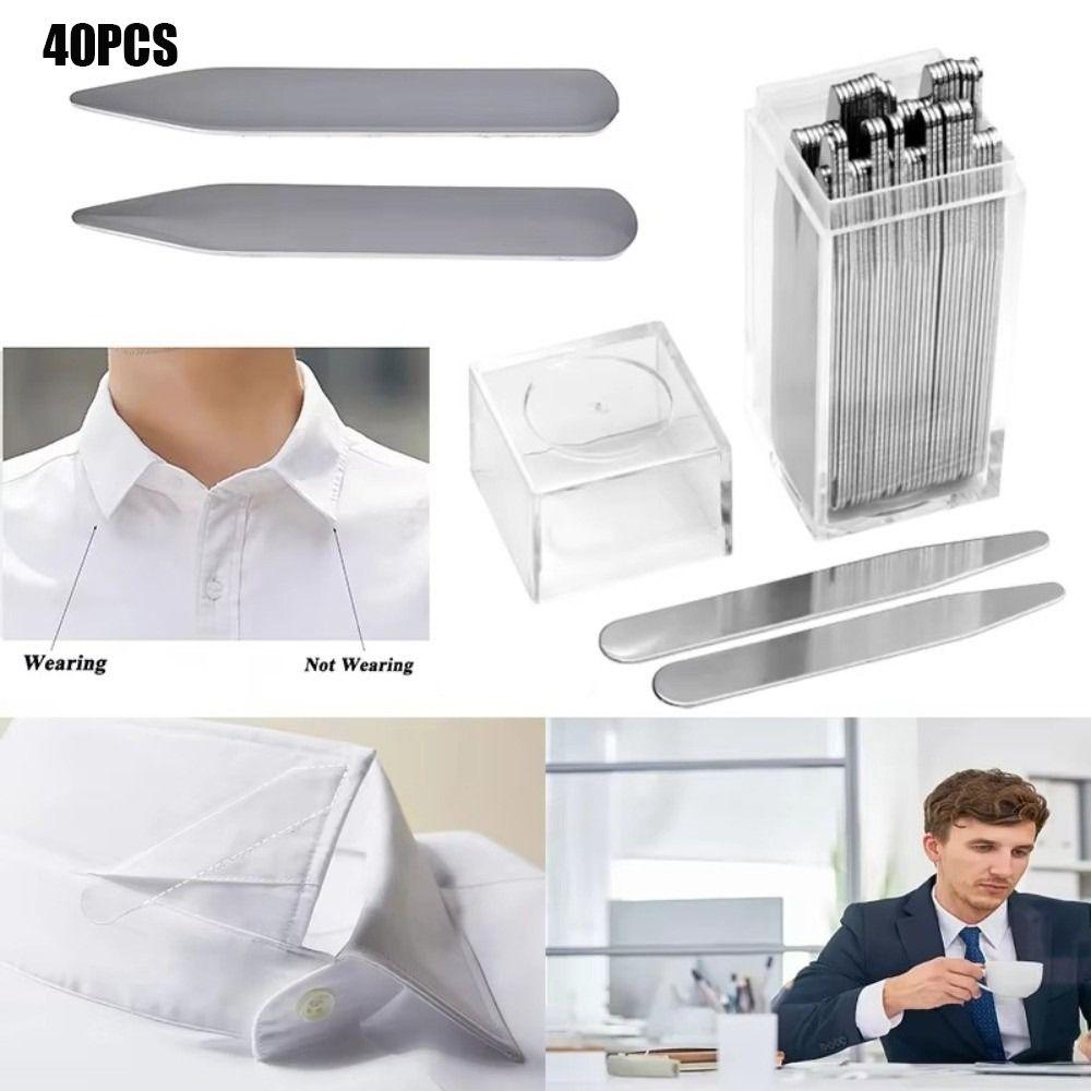 40Pcs Collar Shaper Fixed Pads Shirt Collar Support Shaping Collar Stiffeners  Clothes Accessories