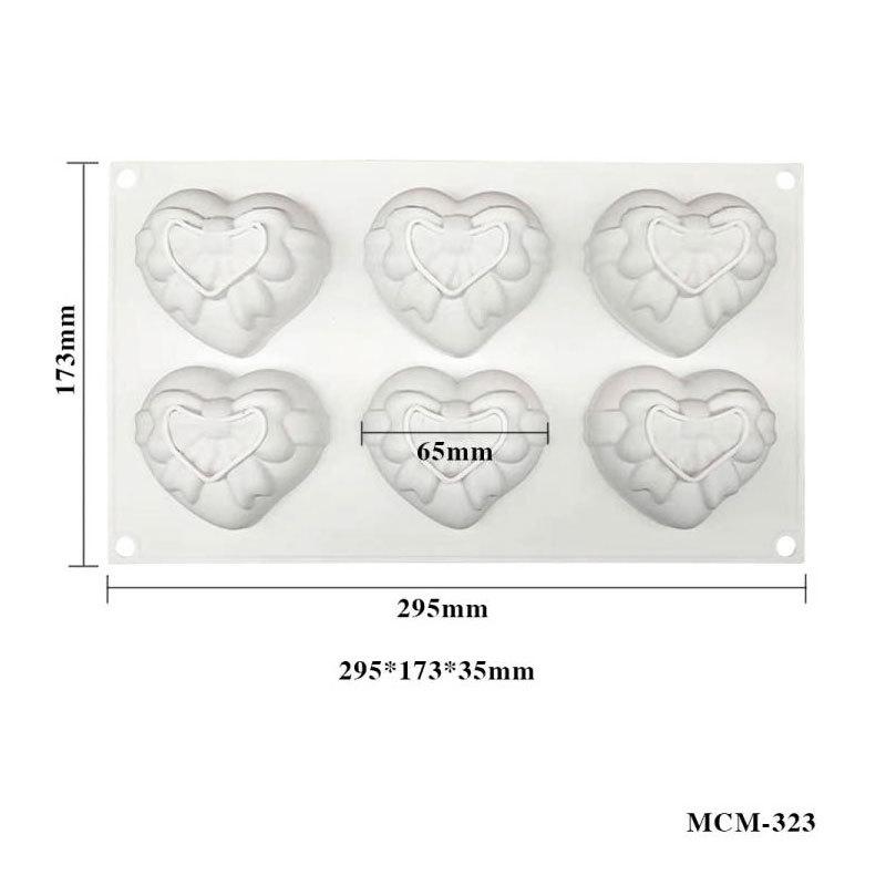 Silica Gel Form Kärlek Tårtdekoration Tillbehör Hjärtdesign Silikon tårtformar Bröllopsdag Chokladformar