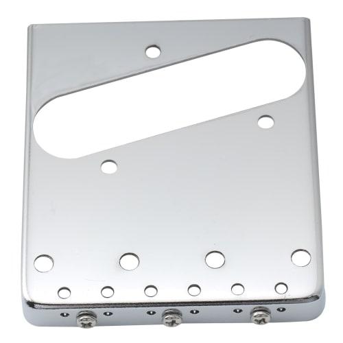 Musiclily Pro 10.8mm Vintage-Style Telecaster Bridge with Brass 3-Way Saddles for Squier and Imported Telecaster Electric Guitars, Chrome