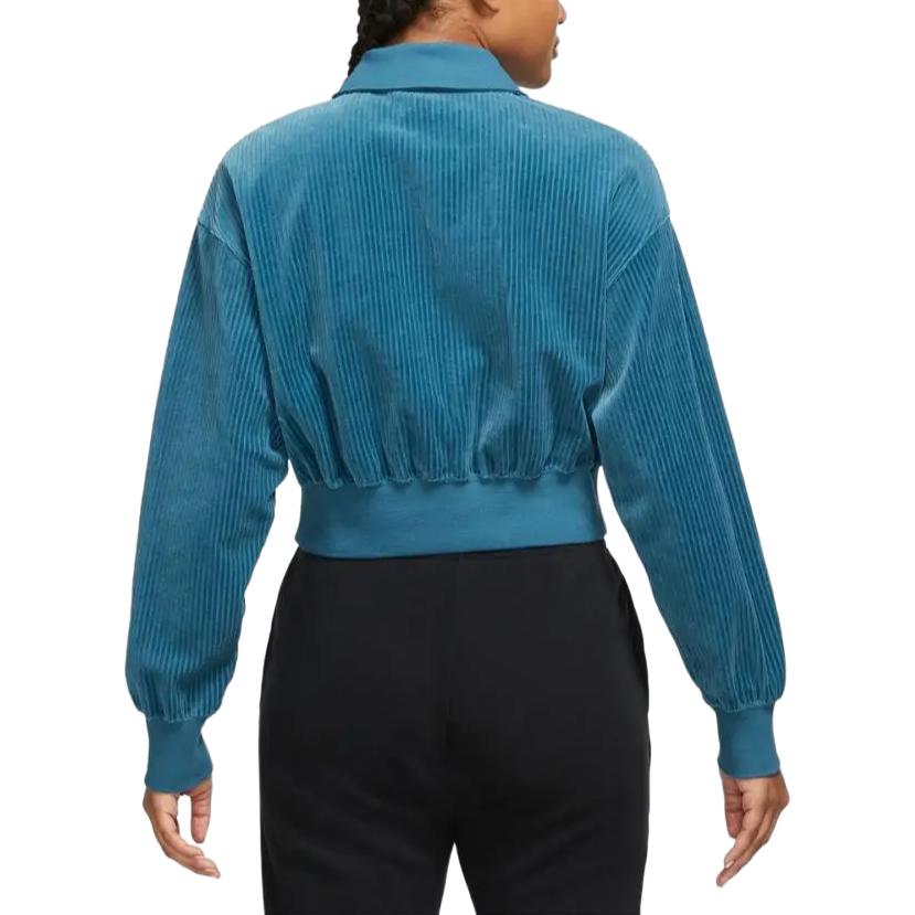 Nike Sportbekleidung Einfarbig Kurzarm Polo Sweatshirt Damen Sweatshirt Blau DQ5939-457