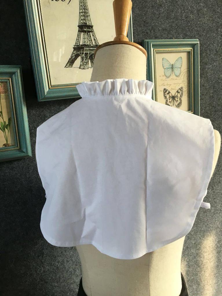 White Cotton Lace Stand-up Collar Sweet Fake Collar Cute Bow-tie Shirt-style Sweater Fake Collars for Women