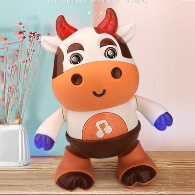 Bebek Dans Eden İnek Oyuncak Elektrikli Müzikli İnek Komik Şarkılar ve Hareketlerle, Bebek Etkileşimli Bebek Oyuncakları, Sevimli Küçük Çocuk Noel Hediyeleri