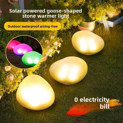 2026 New Solar Simulation Cobble Stone Lights, Outdoor LED Landscape Lamps for Lawn, Garden, Park, Patio & Pathway