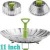 Multi-Function Meat Steaming Tray Folding Dish Steam Stainless Steel Food Steamer Basket Kitchen Tools Fruit Vegetable Cooker