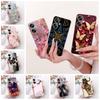 Klares Gehäuse für Redmi 13R 5G Hülle für Redmi 13C 5G Hülle Süße Katze Luxus Mode Schmetterling Lustig Bemalt