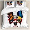 French Bulldog Duvet Cover Set Cute Animal Modern Decorative 3 Piece Bedding Set With 2 Pillowcase Dog Pattern Comforter Covers