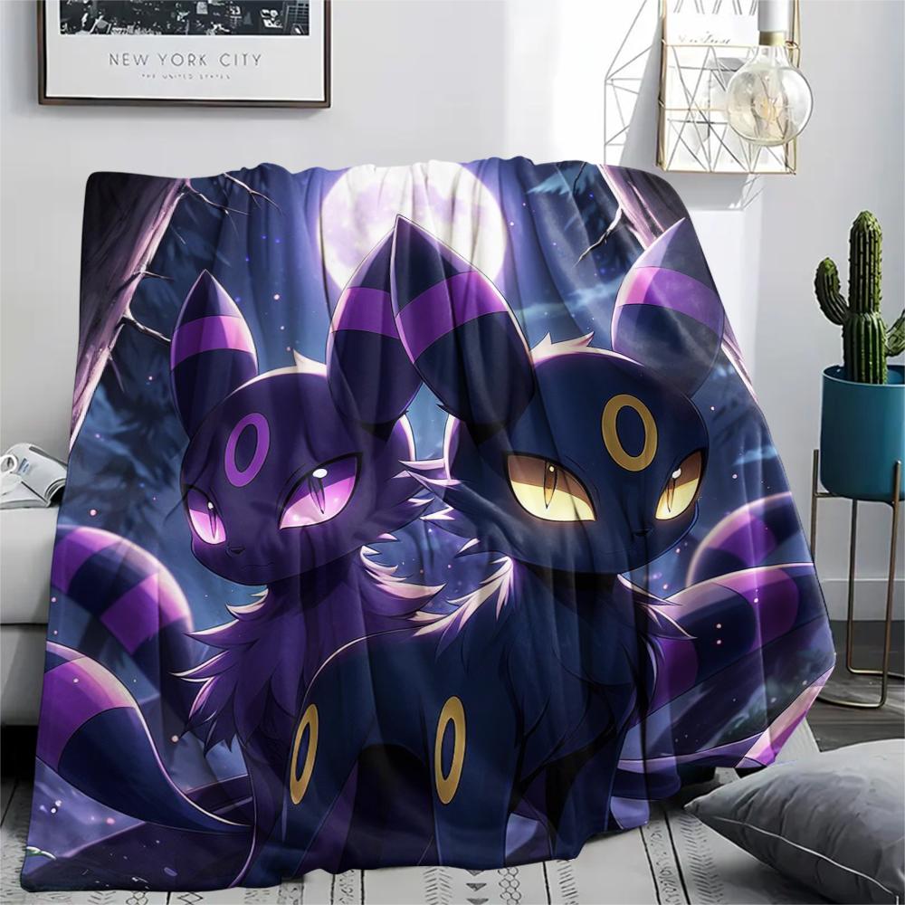Eevee pattern Flannel Blanket, High quality Comfortable for All Seasons, Home Decor, Warmth and Comfort, Perfect for Gifts.