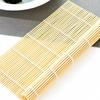 1piece simple white sushi tool bamboo woven sushi curtain suitable for kitchen and restaurant