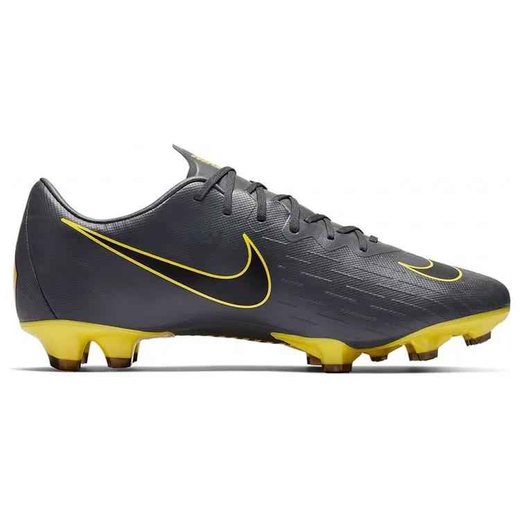 Nike Mercurial Vapor 12 Pro FG 'Dark Grey Yellow' (Unisex) Dark Grey / Black / Yellow Soccer Shoes AH7382 070