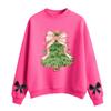Women's Fashion Casual Round Neck Long Sleeve Christmas Printed Sweatshirt