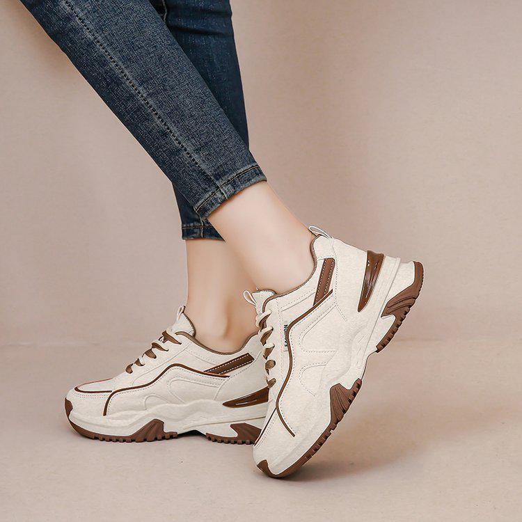 "Spring 2023 Women's Dad Shoes with Thick Soles and Elevated Style - Casual Sneakers for Women"