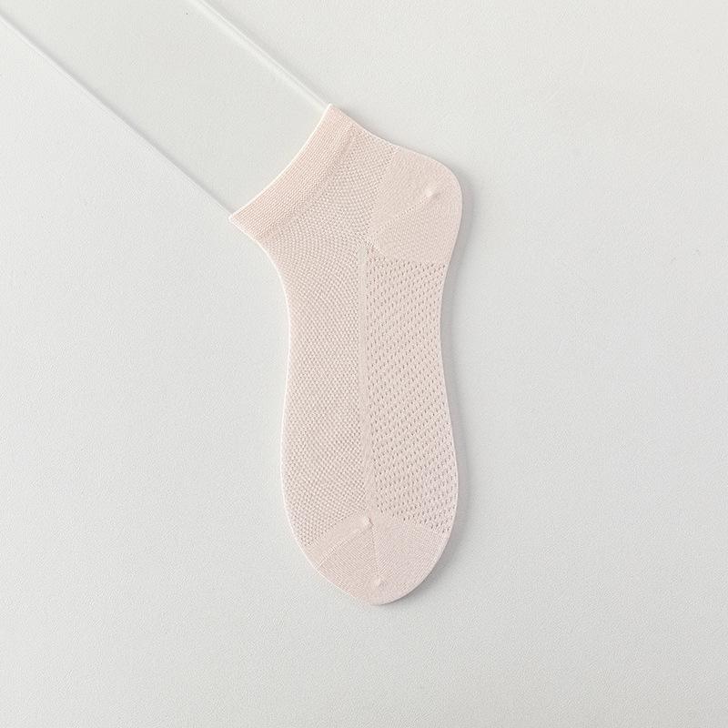 Silk Stockings for Children, Short Style, Odor-resistant, Sweat-absorbent, Antibacterial, Non-slip, for Ladies, White Mid-calf Length