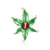 Blucome Crystal Heavy Ladybug Beetle Insect Brooch Pin Enamel Animal Leaf Broach Women Christmas Costume Jewelry