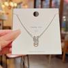 Cute bunny pendant necklace personalized design exquisite pendant girl sweet little fragrance clavicle chain