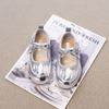 Baotou girls sandals summer 2025 new children's Mary Jane ballet shoes girls foreign style silver princess shoes