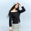 Sancai 2025 Winter Lapel Zipper Knitted Cardigan